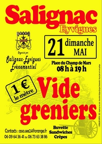 Affiche Vide-grenier à Salignac-Eyvigues 2023