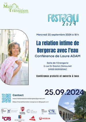 Affiche conférence Fest'eau Bergerac 2024