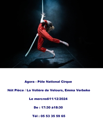 Affiche Agora - Pôle National Cirque - Nôt Pièce 2024