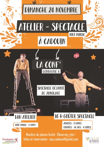 Affiche Atelier et goûter spectacle 2024