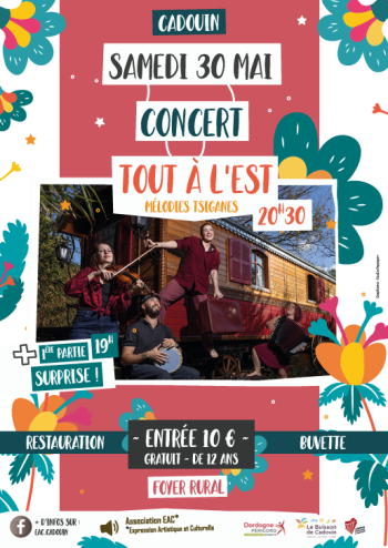 Affiche Concert Musiques Tsigane Tout à l'Est 2026